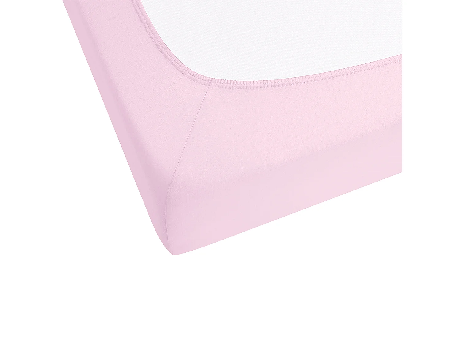 Fitted Sheet JANBU Cotton 160 x 200 cm Pastel Pink