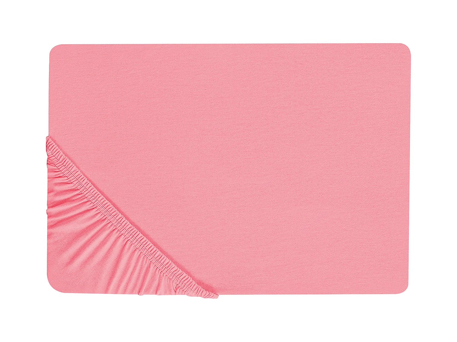Drap housse JANBU Coton 160 x 200 cm Corail