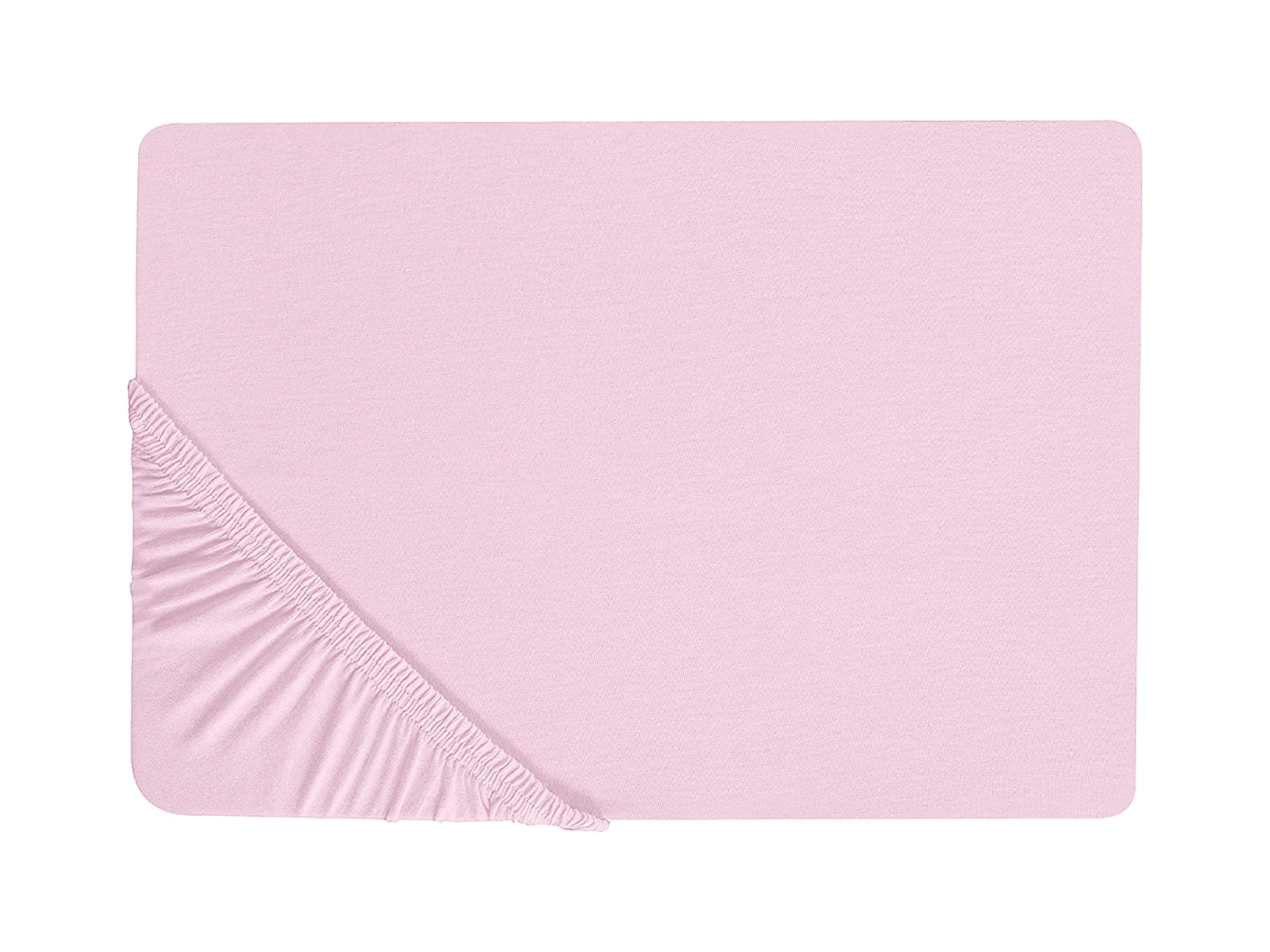 Drap housse JANBU Coton 180 x 200 cm Rose pastel