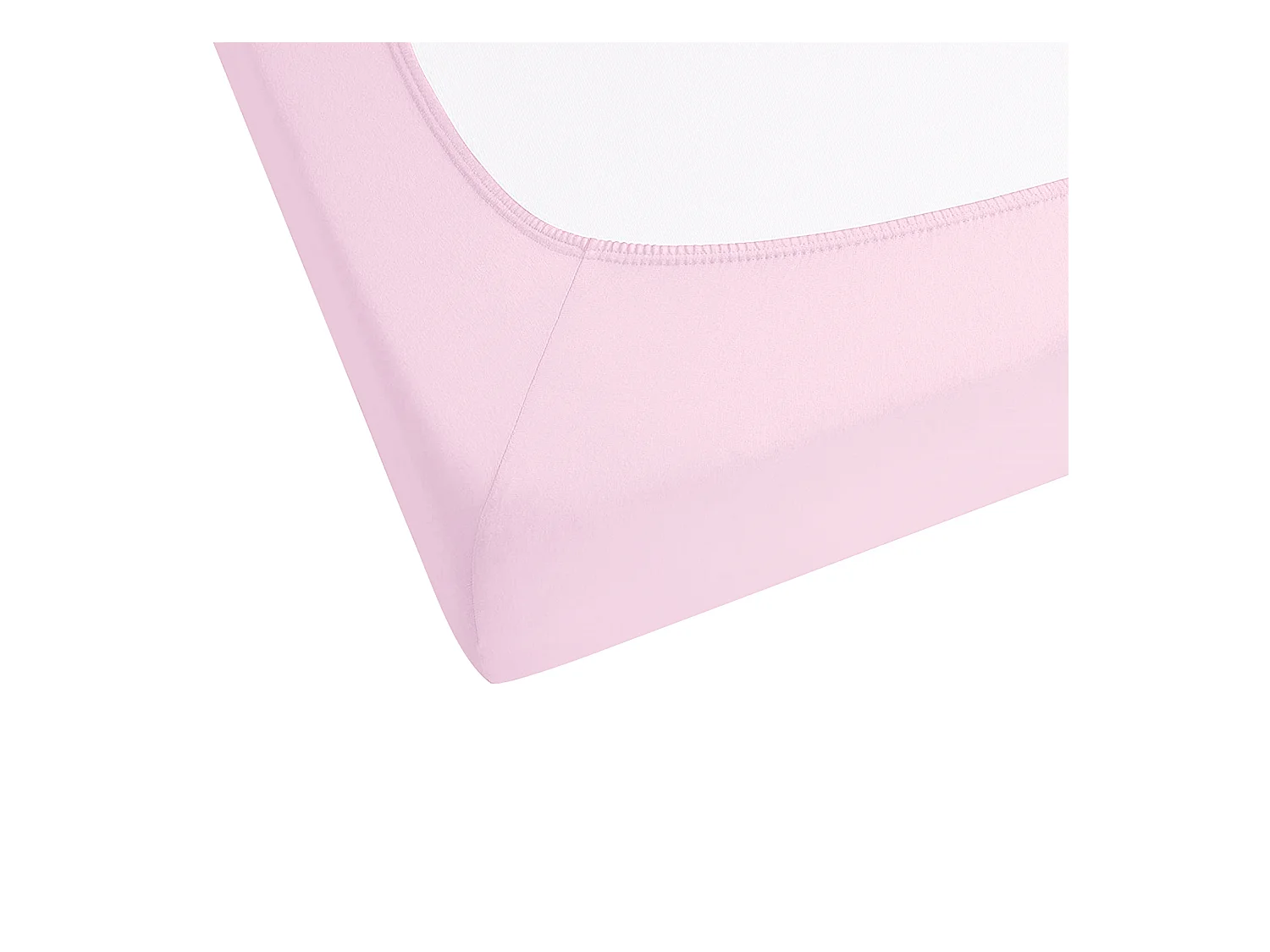 Spannbettlaken Baumwolle rosa 90 x 200 cm Steghöhe 30 cm mit Gummizug Janbu