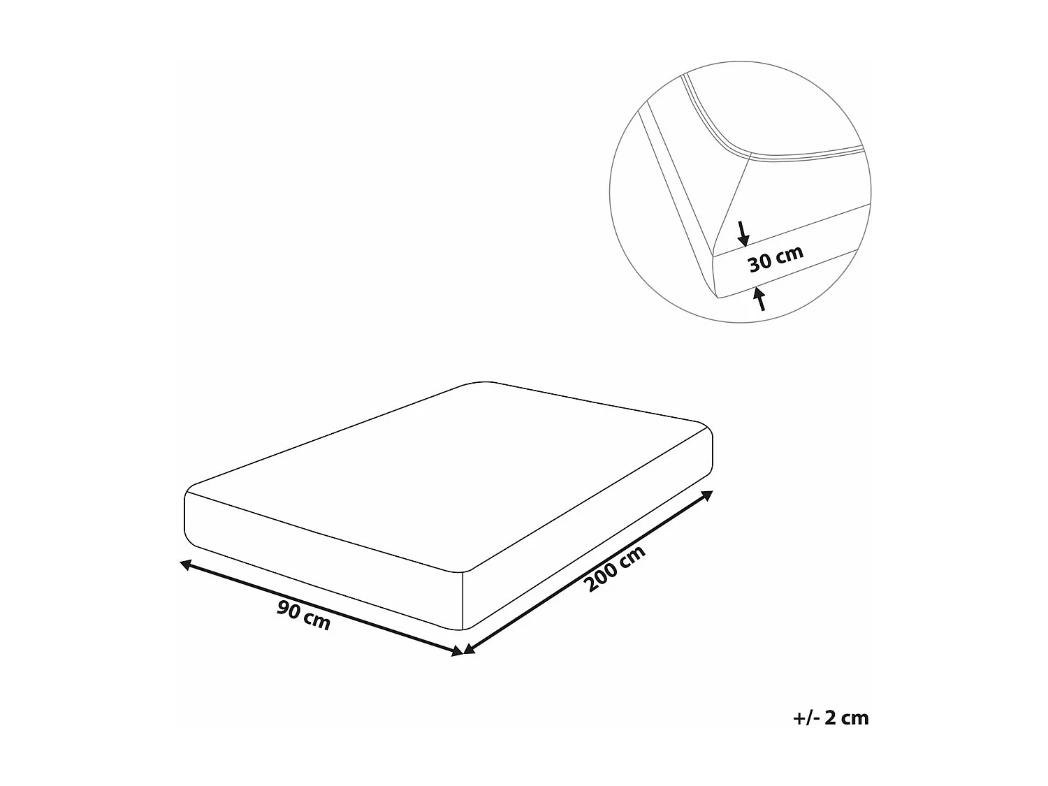 Spannbettlaken Baumwolle schwarz 90 x 200 cm Steghöhe 30 cm mit Gummizug Janbu