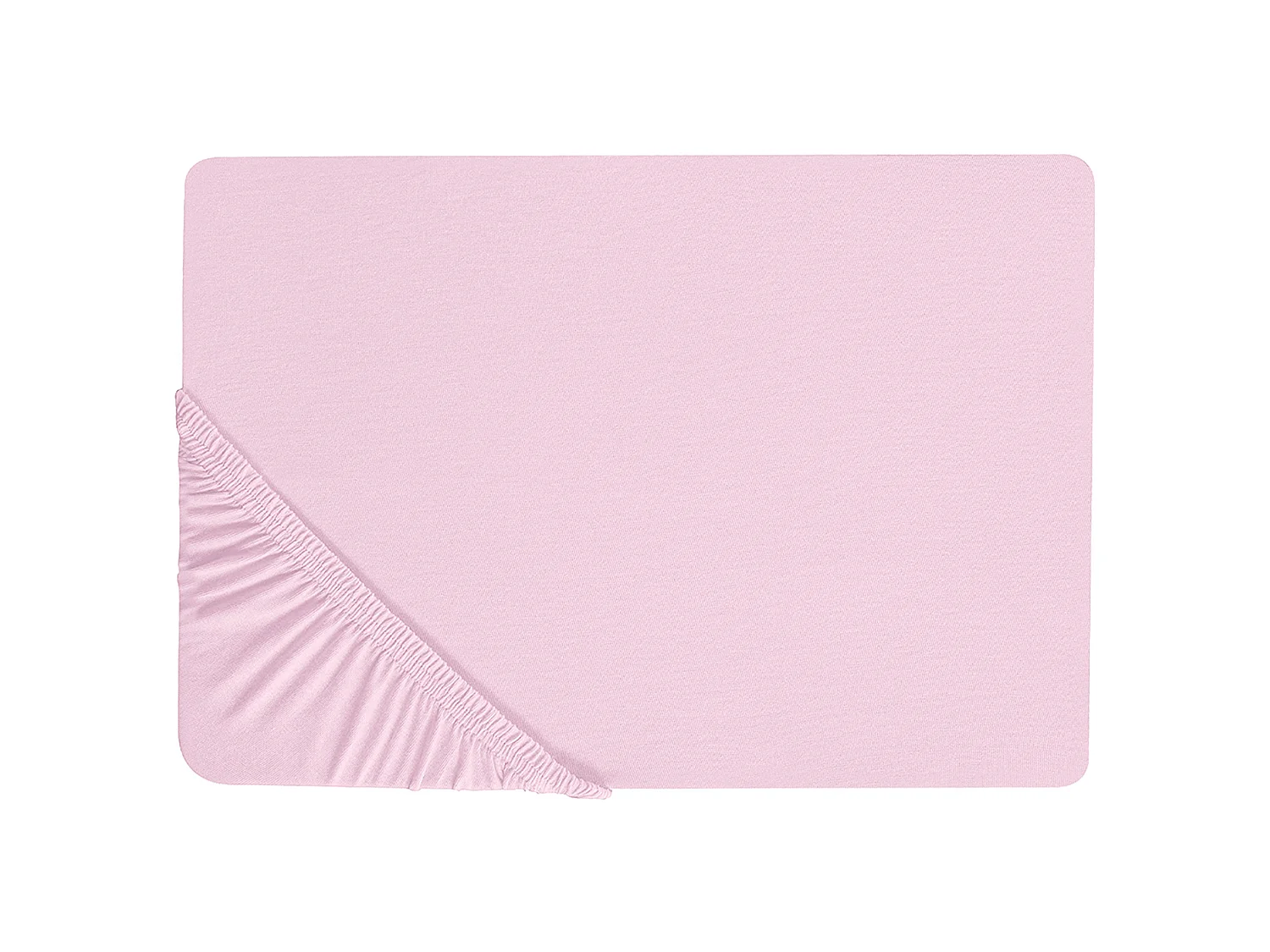 Drap housse JANBU Coton 200 x 200 cm Rose pastel