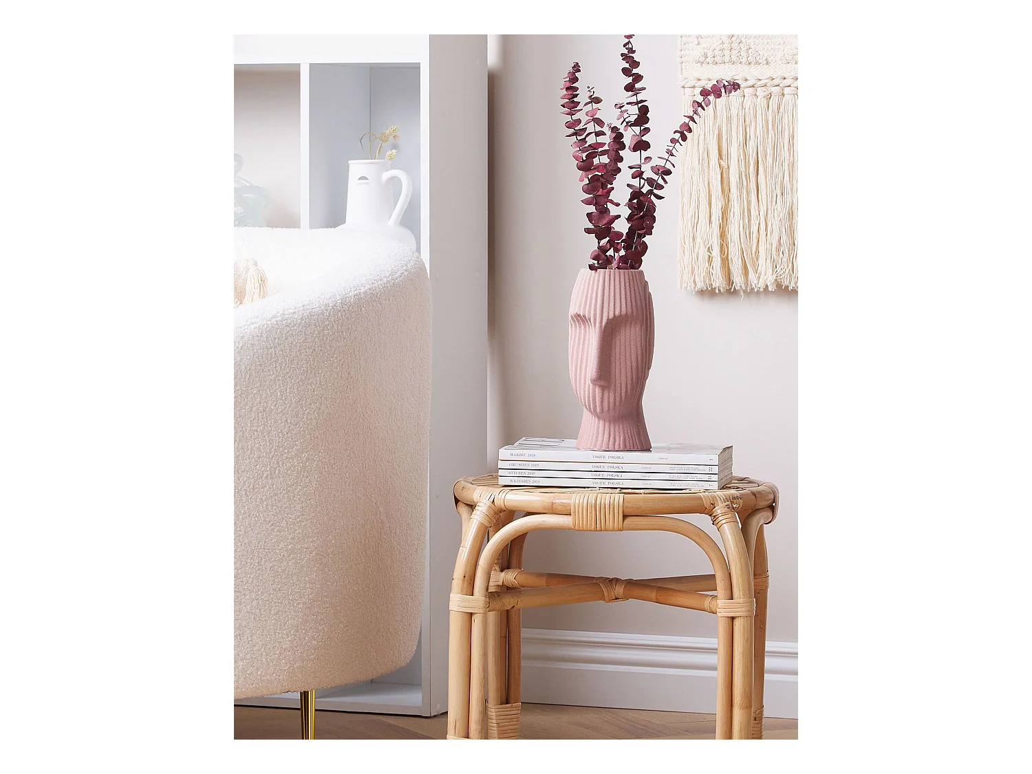 Jarro de flores PALLINI Grés 24 cm Rosa pêssego