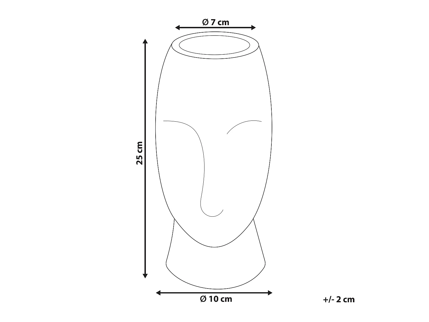 Jarro de flores PALLINI Grés 24 cm Rosa pêssego