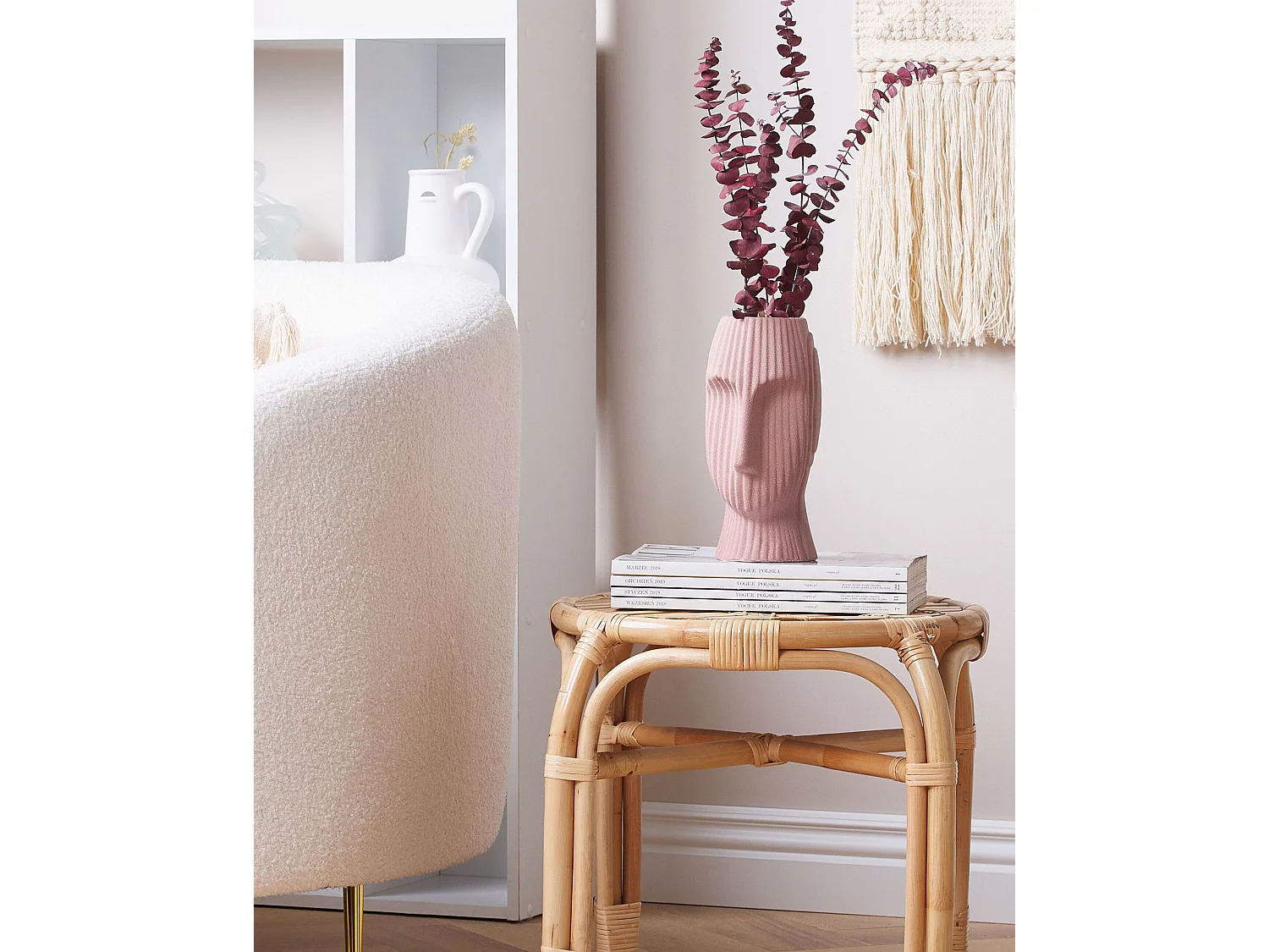 Vase à fleurs PALLINI Grès 24 cm Rose pêche