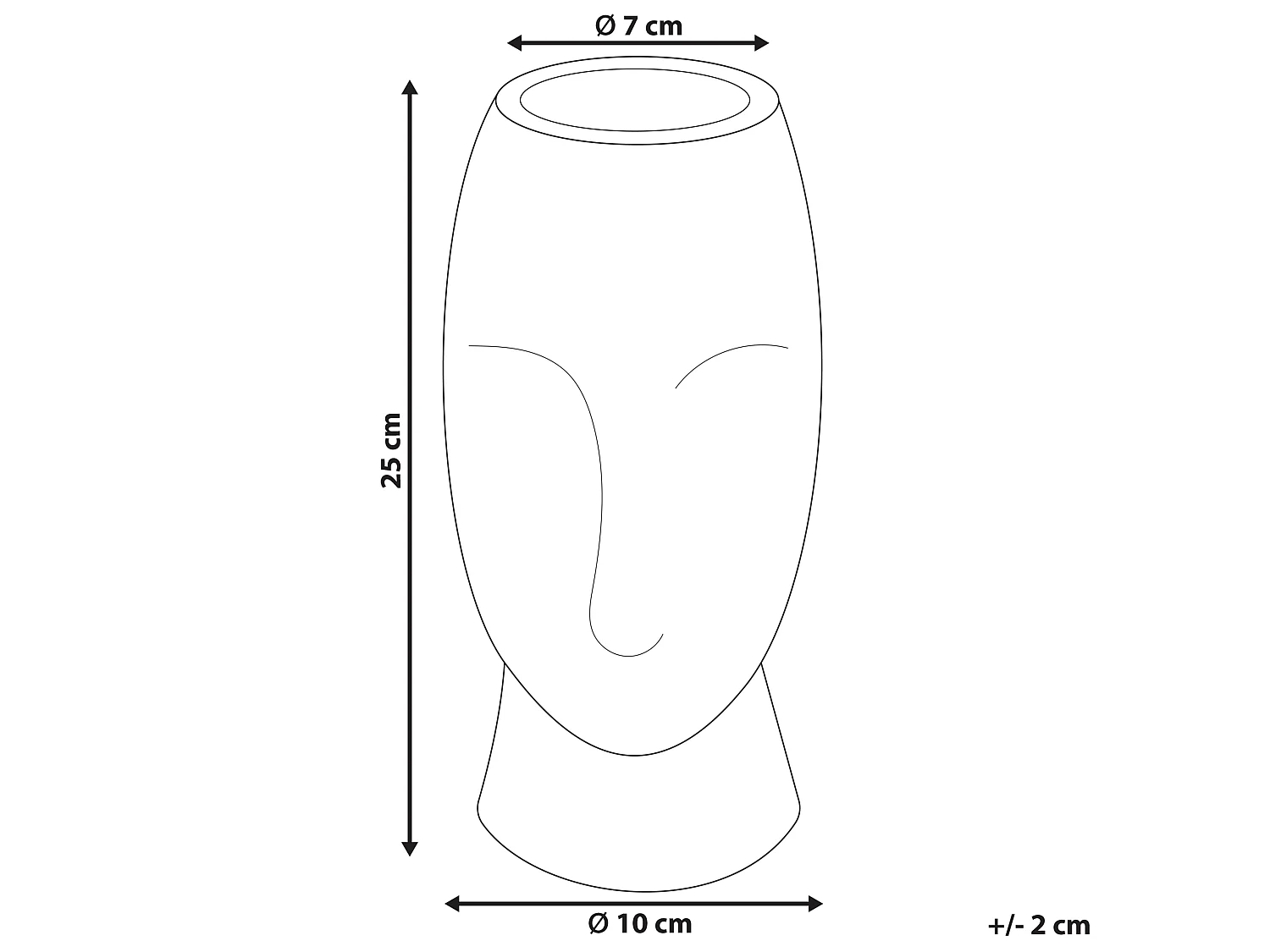 Vase à fleurs PALLINI Grès 24 cm Rose pêche