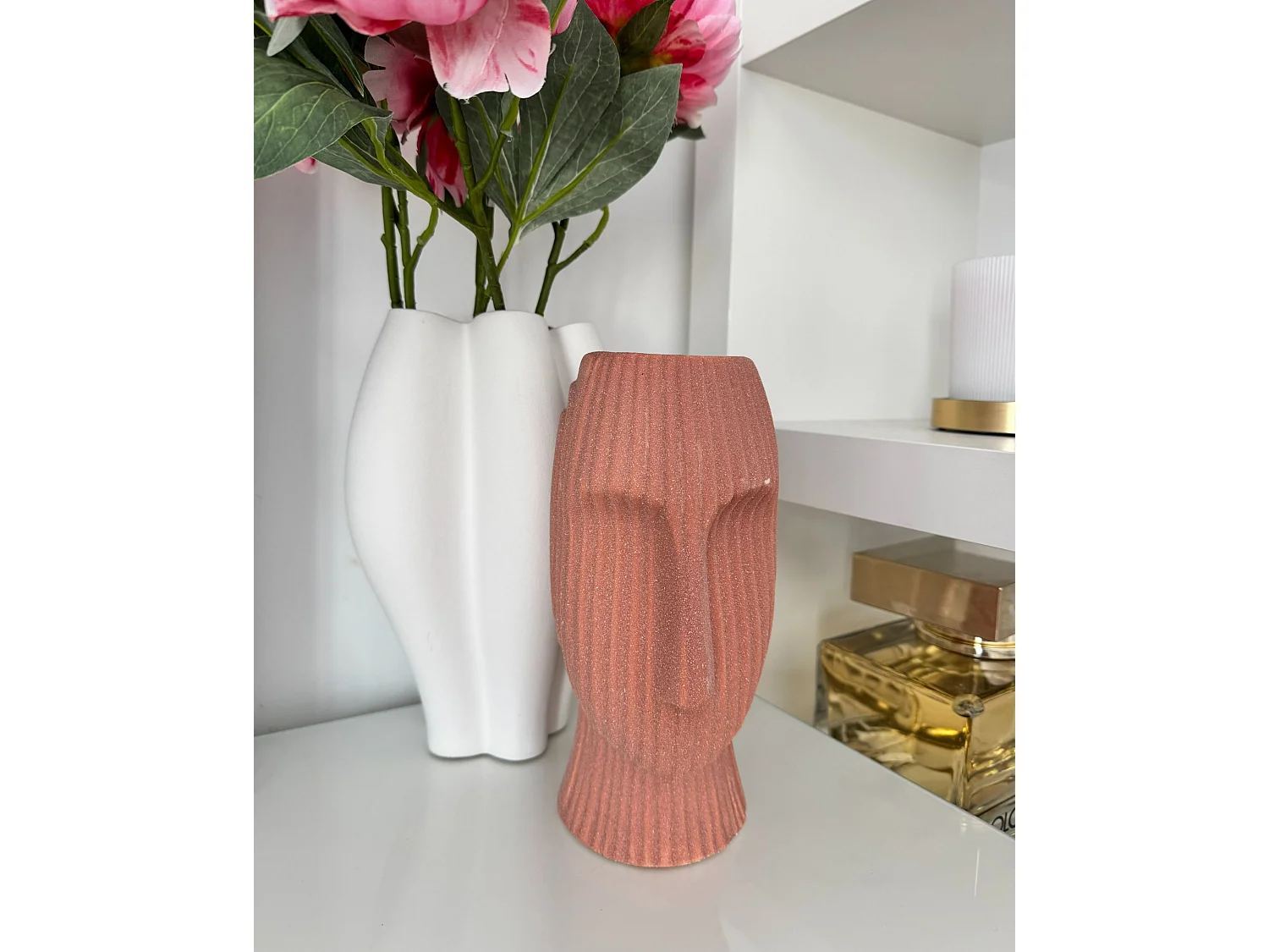 Bloemenvaas PALLINI Steengoed 24 cm Perzik