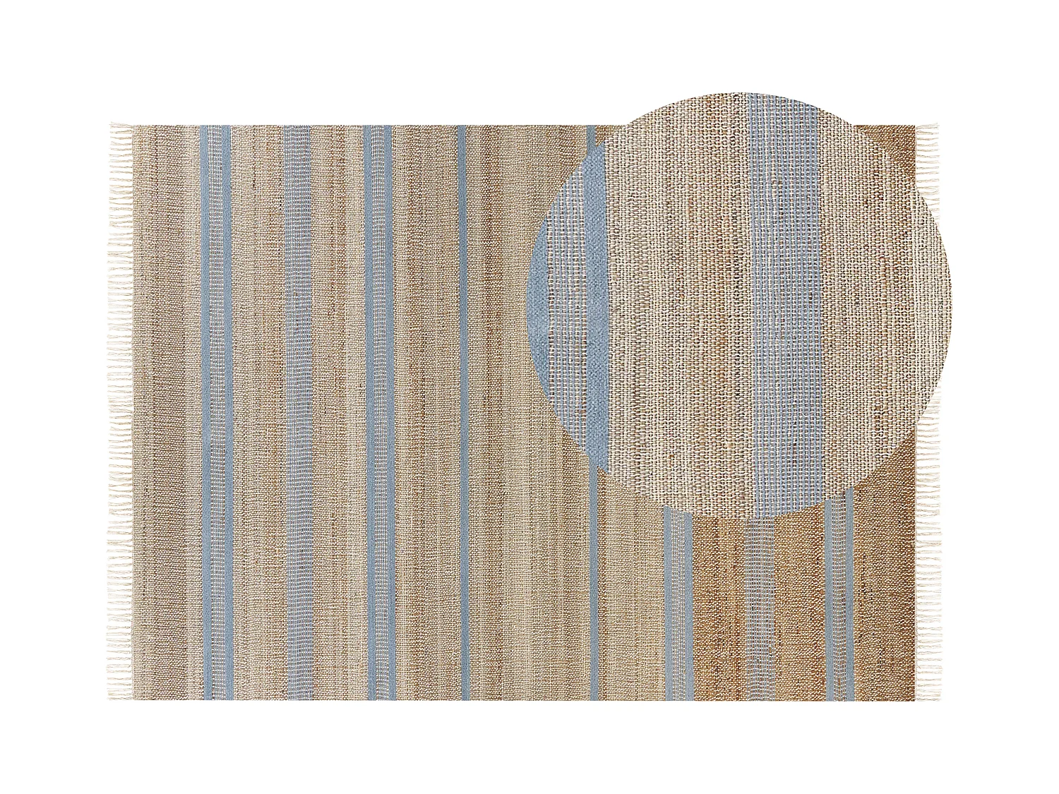 Tapis TALPUR 160 x 230 cm Jute Bleu clair