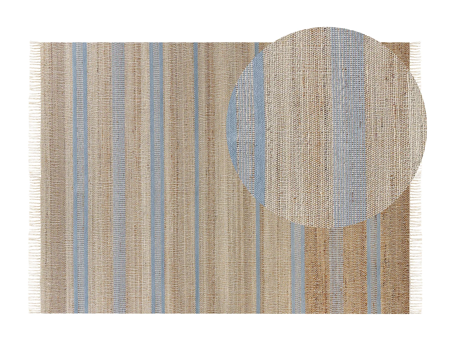 Tapis TALPUR 160 x 230 cm Jute Bleu clair