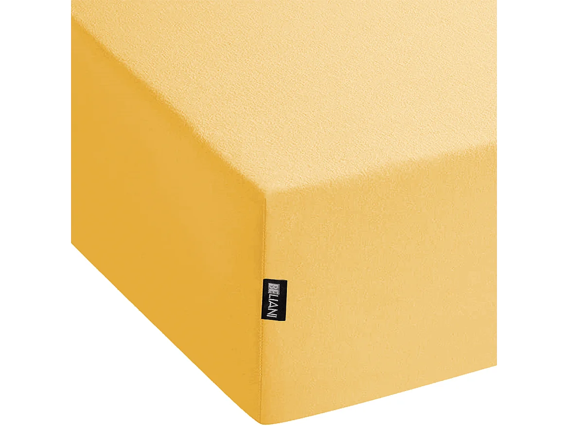 Coprimaterasso elasticizzato JANBU Cotone 160 x 200 cm Senape