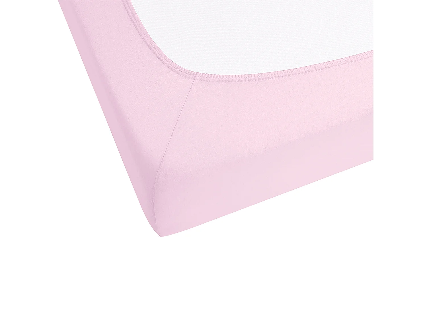 Drap housse JANBU Coton 140 x 200 cm Rose pastel