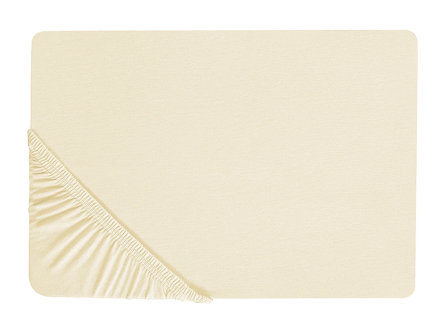 Prześcieradło z gumką JANBU Bawełna 160 x 200 cm Beżowy