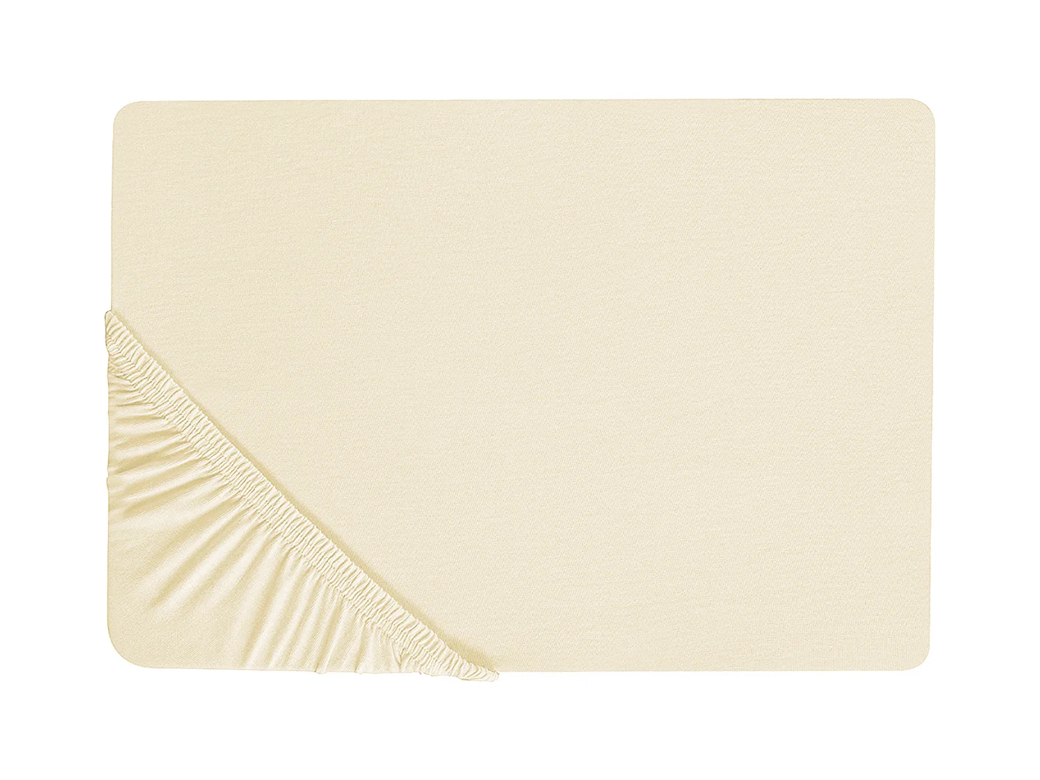 Drap housse JANBU Coton 160 x 200 cm Beige