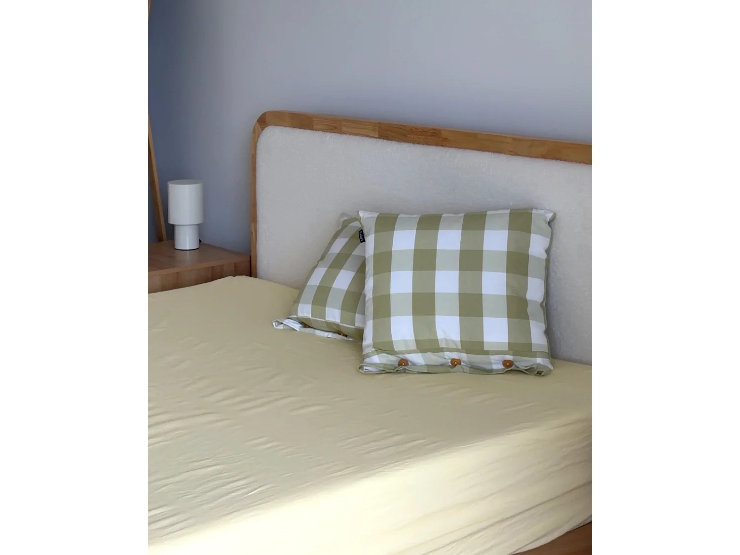 Spannbettlaken JANBU Baumwolle 160 x 200 cm Beige