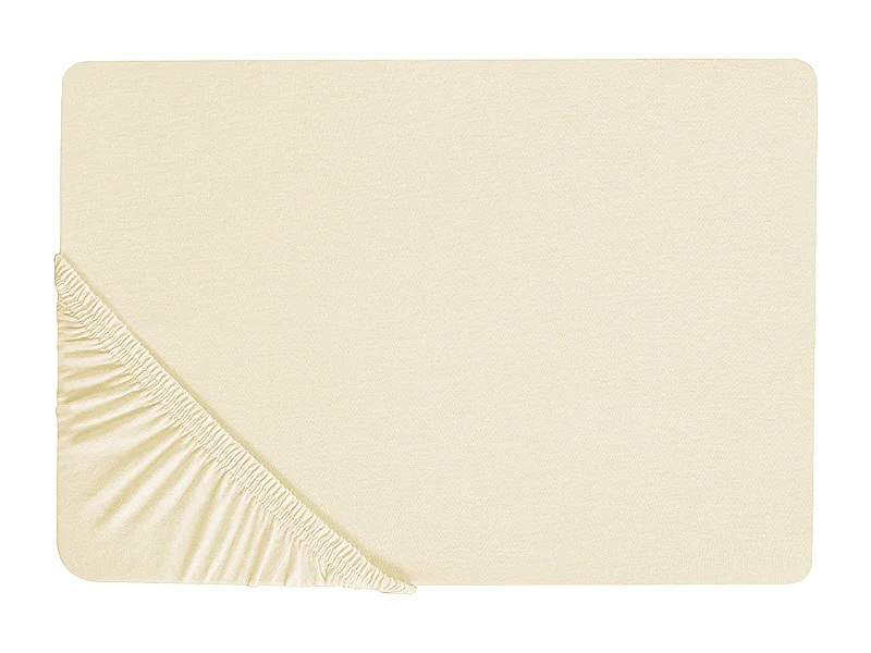 Hoeslaken JANBU Katoen 160 x 200 cm Beige