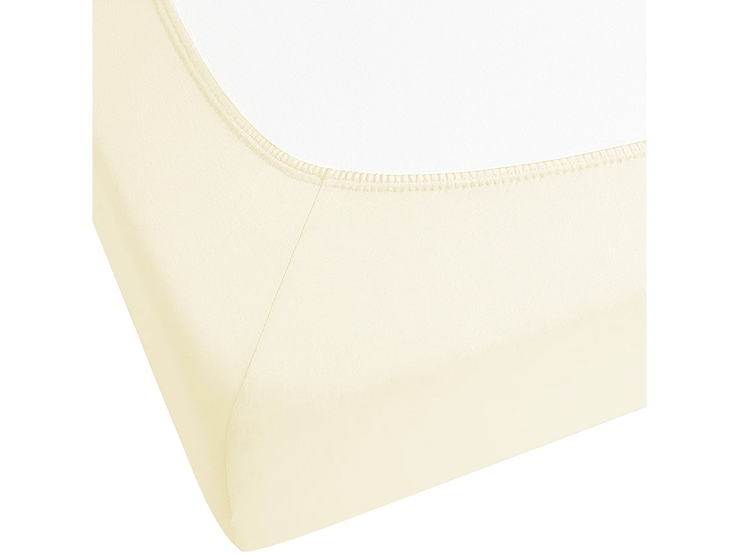 Fitted Sheet JANBU Cotton 180 x 200 cm Yellow