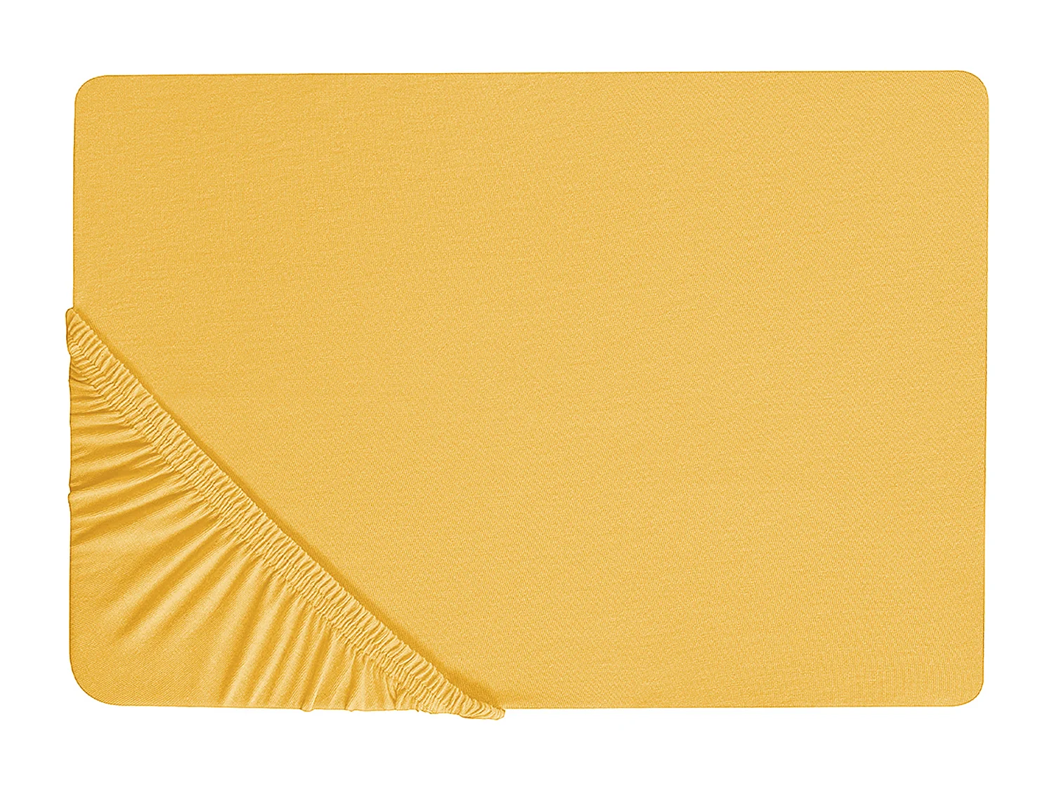 Hoeslaken JANBU Katoen 180 x 200 cm Mosterdgeel