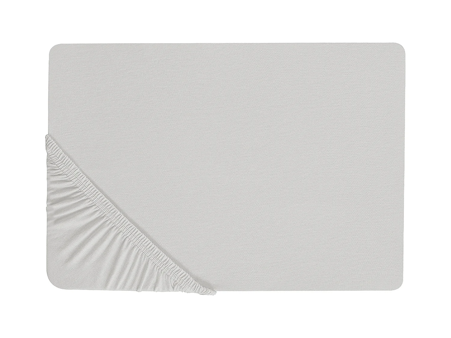 Drap housse JANBU Coton 200 x 200 cm Gris clair