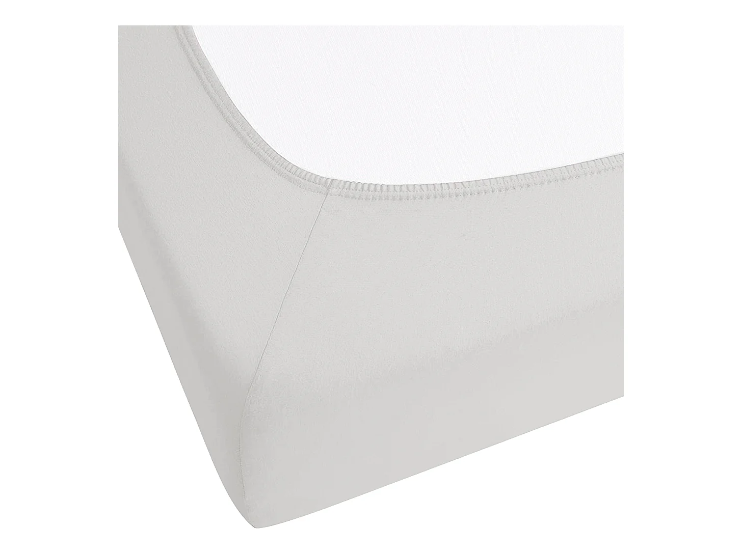 Drap housse JANBU Coton 200 x 200 cm Gris clair