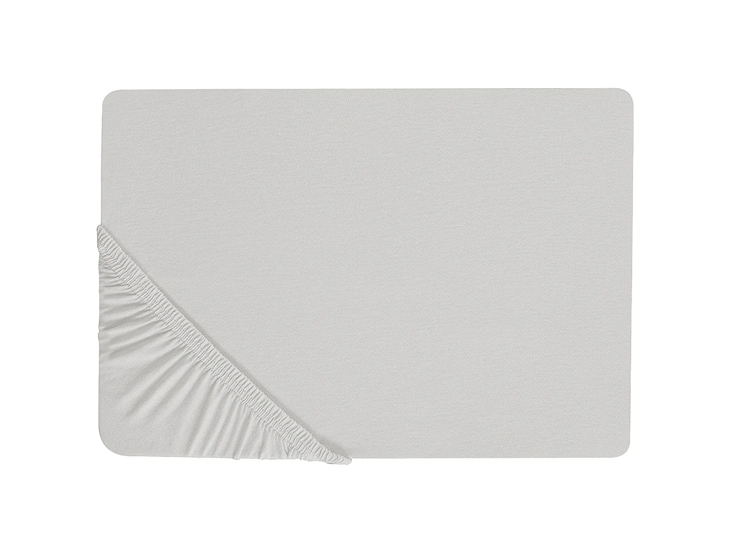 Drap housse JANBU Coton 200 x 200 cm Gris clair