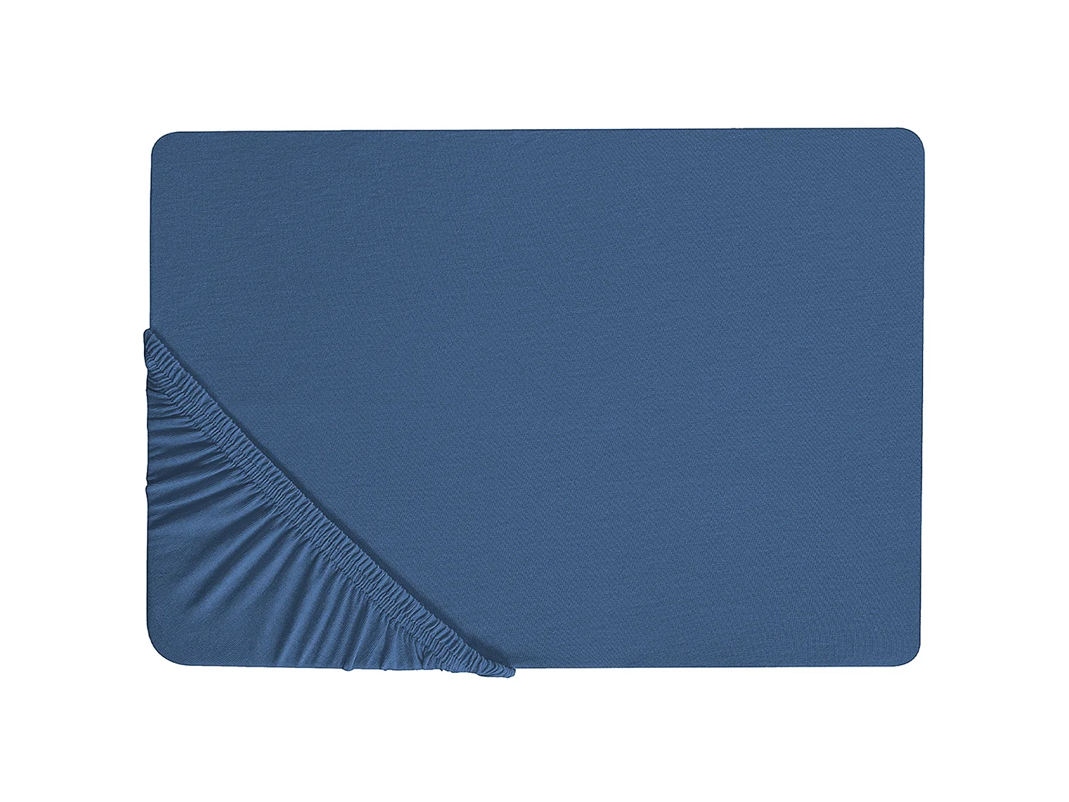 Fitted Sheet JANBU Cotton 180 x 200 cm Navy Blue