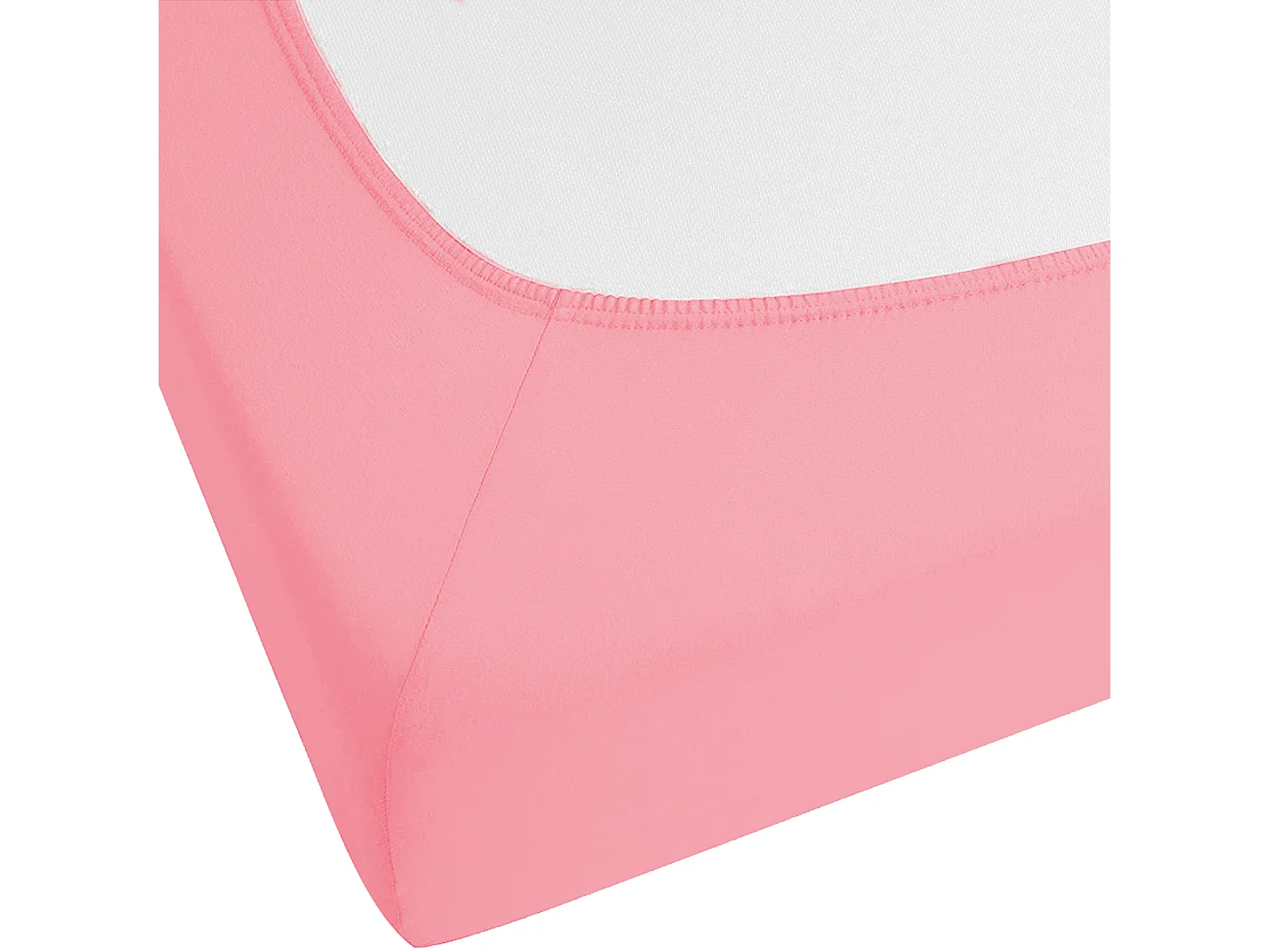 Drap housse JANBU Coton 140 x 200 cm Corail