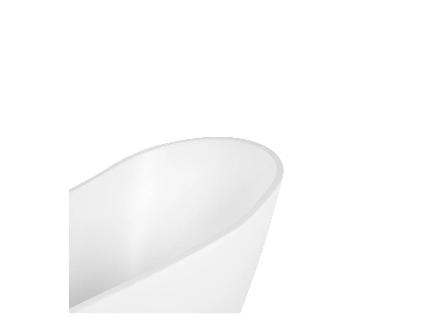 Freistehende Badewanne aus Acryl weiß matt 170 x 75 cm oval modern Londrina