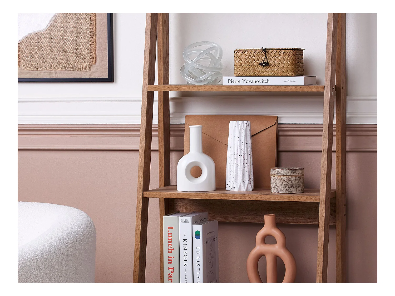 Blumenvase AMALIADA Steinzeug 24 cm Weiss