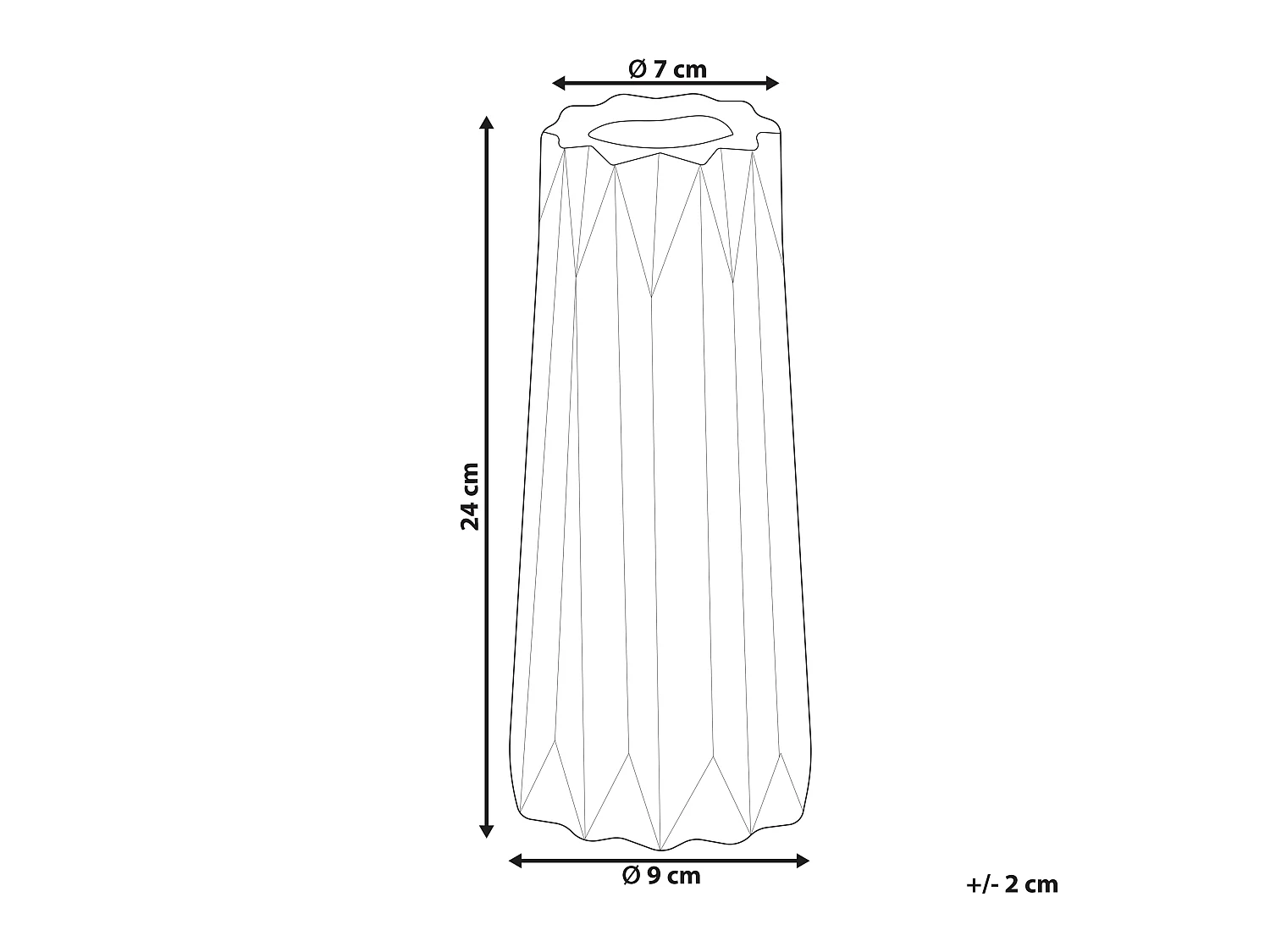 Blumenvase AMALIADA Steinzeug 24 cm Weiss