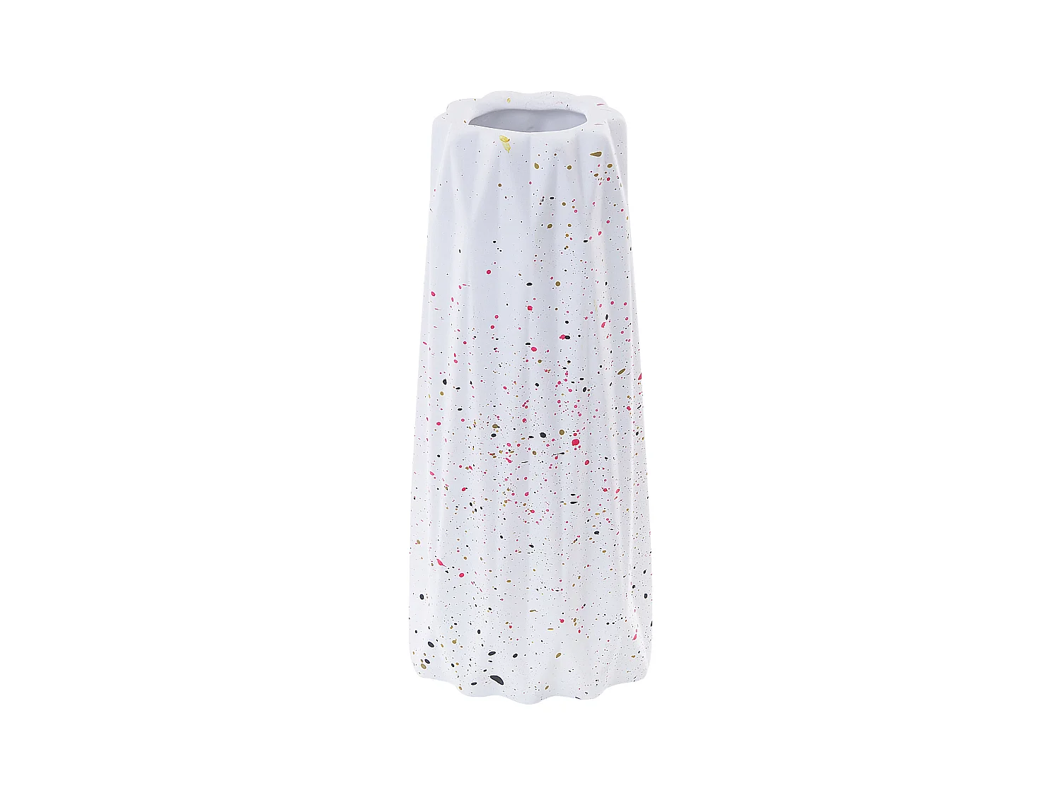 Vase à fleurs AMALIADA Grès 24 cm Blanc