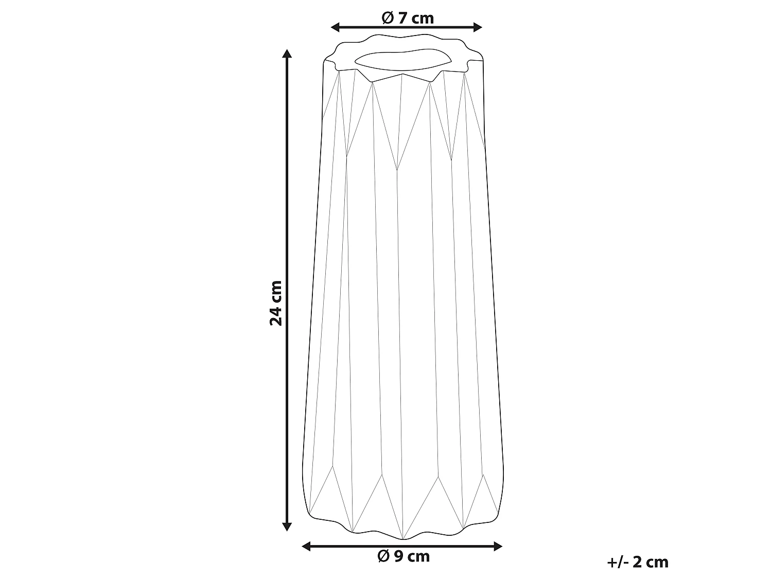 Vase à fleurs AMALIADA Grès 24 cm Blanc