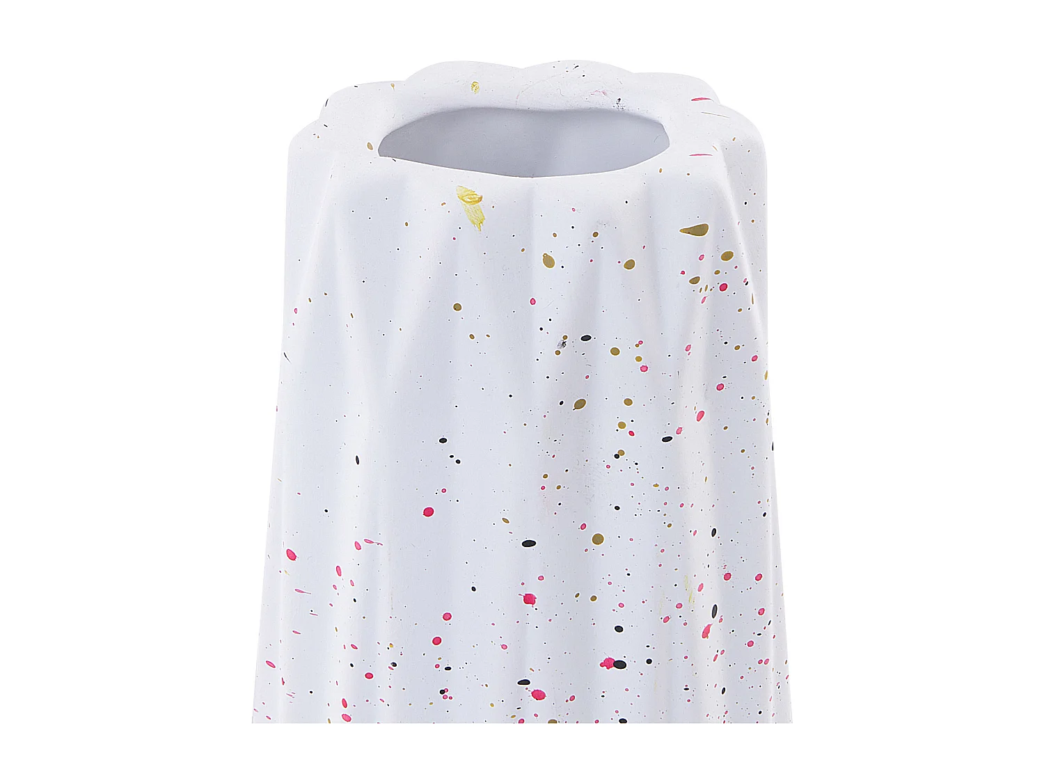 Jarro de flores AMALIADA Grés 24 cm Branco