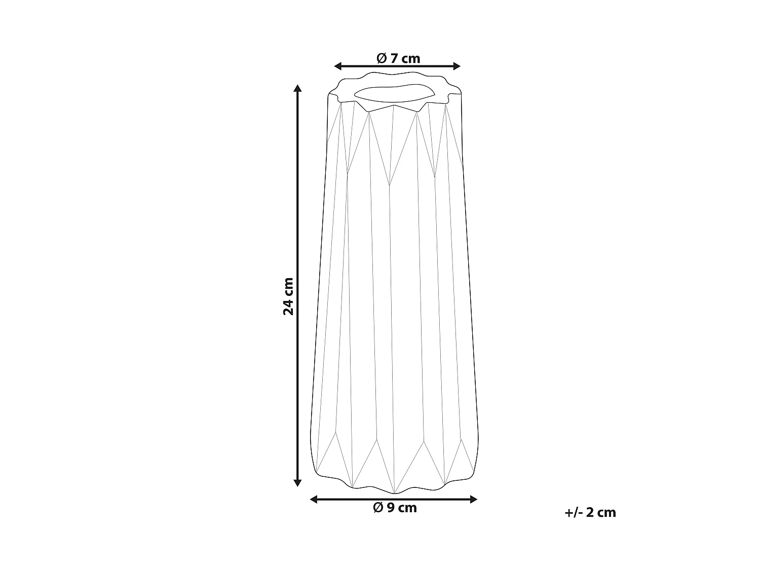 Jarro de flores AMALIADA Grés 24 cm Branco