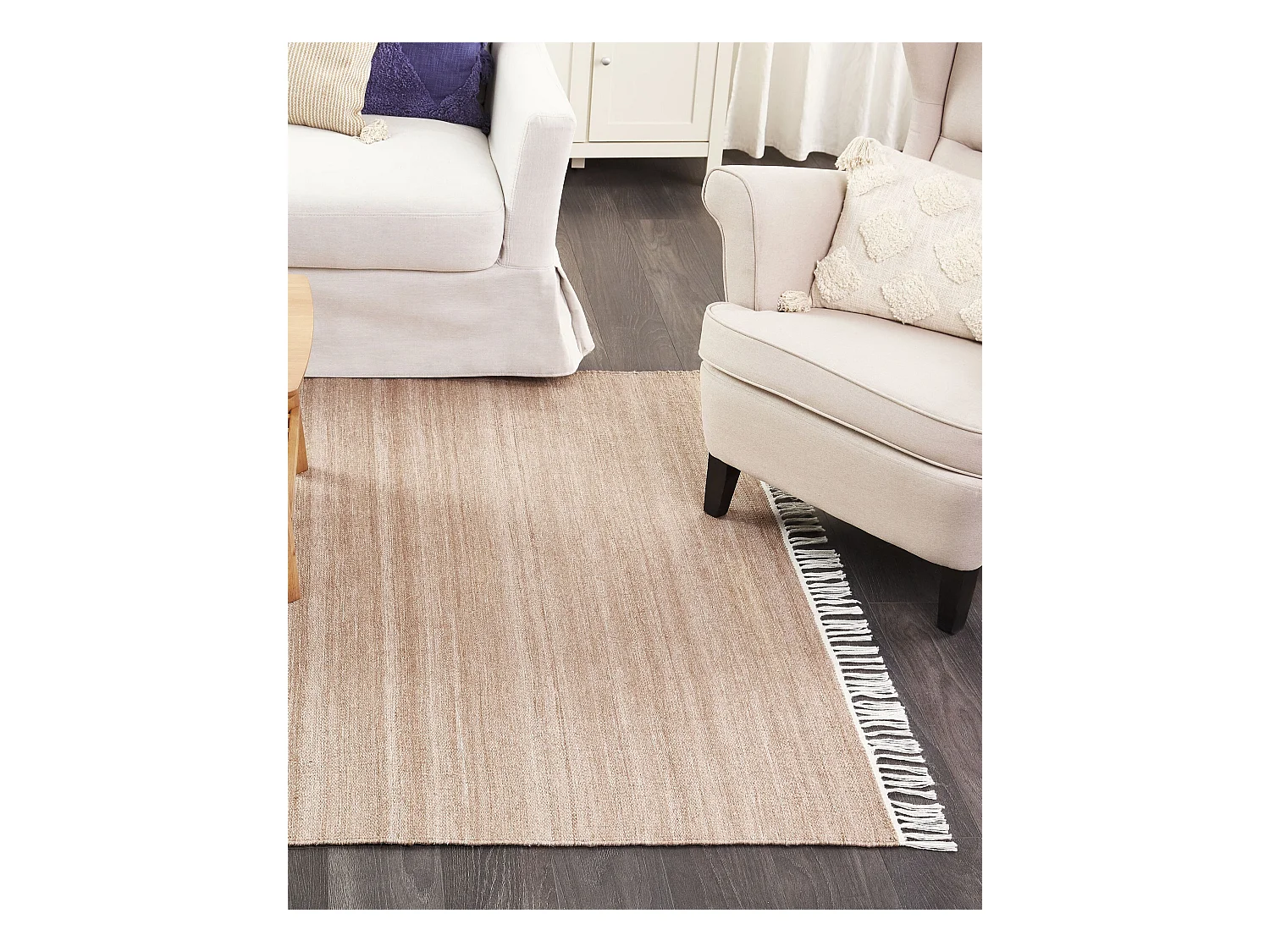Vloerkleed synthetisch beige 160 x 230 cm MALHIA