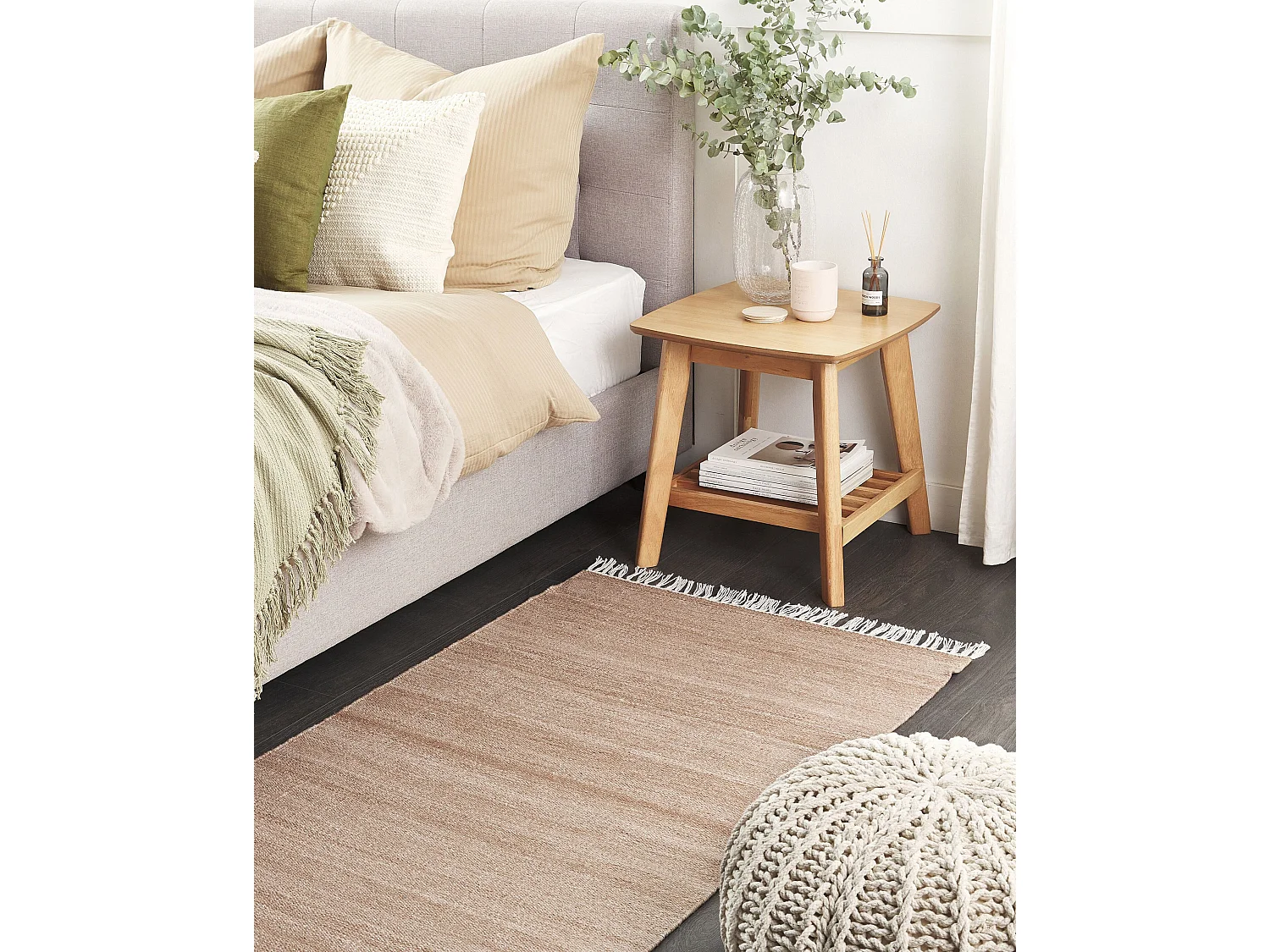 Vloerkleed synthetisch beige 80 x 150 cm MALHIA