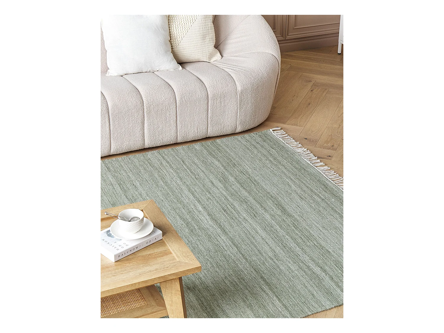 Alfombra verde claro 160 x 230 cm MALHIA