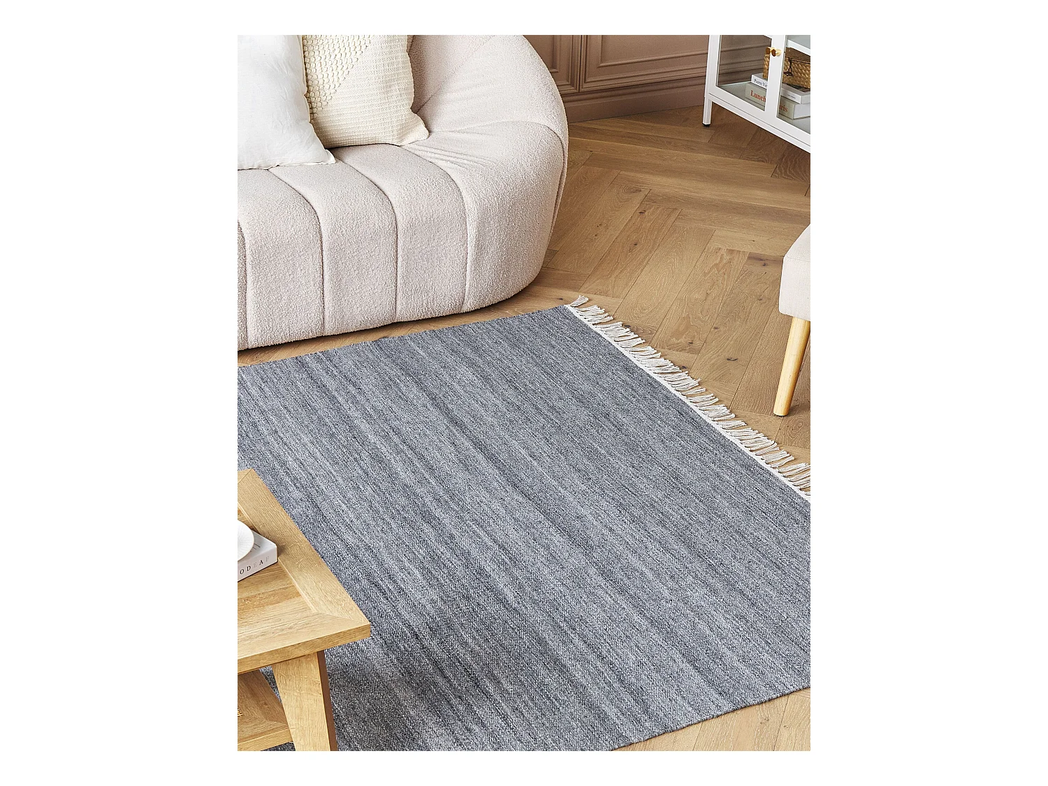 Vloerkleed synthetisch grijs 160 x 230 cm MALHIA