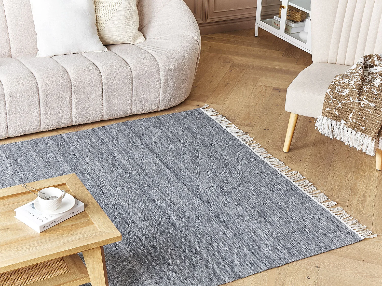 Alfombra gris 160 x 230 cm MALHIA