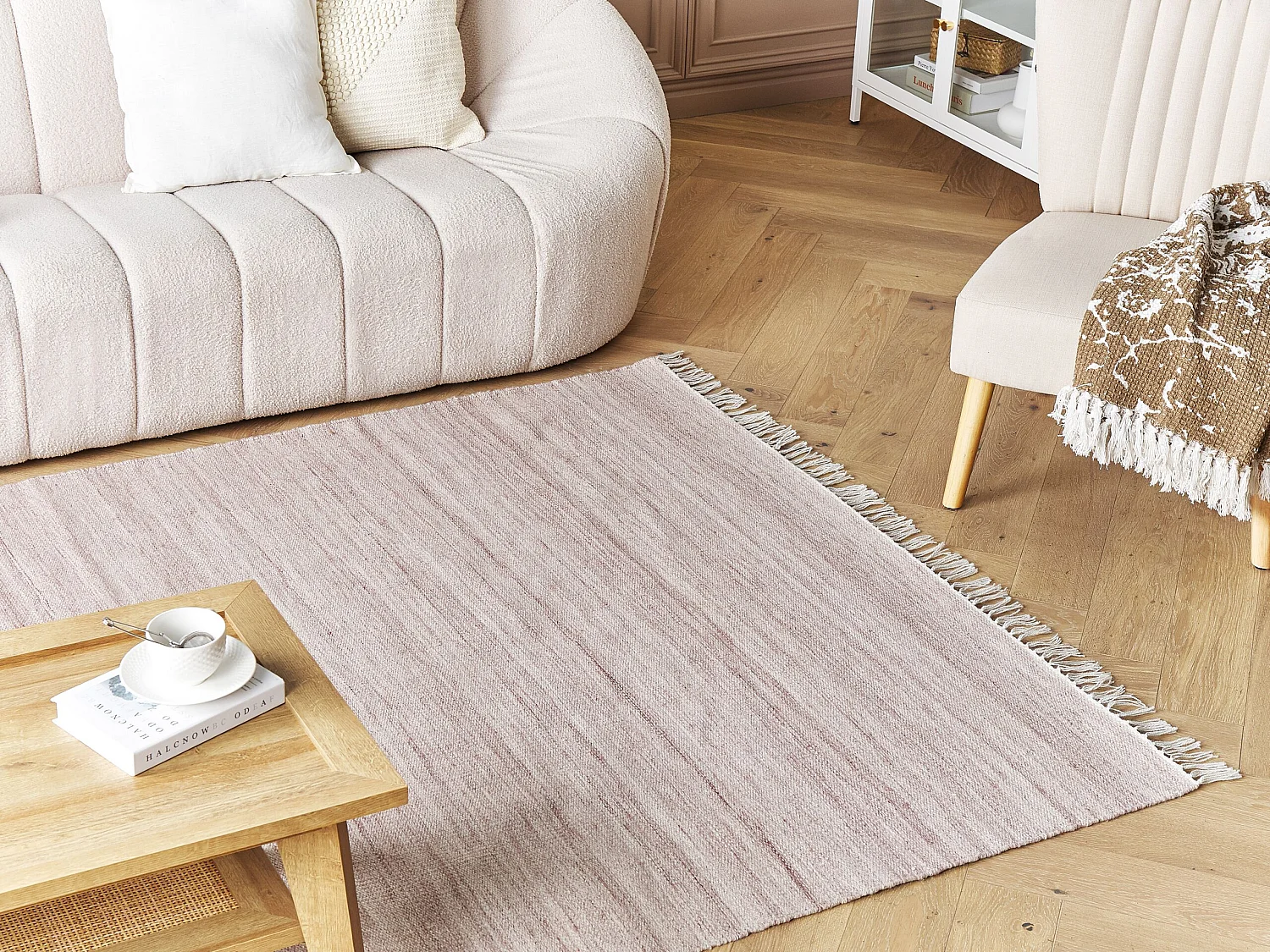 Tapis rouge clair 160 x 230 cm MALHIA