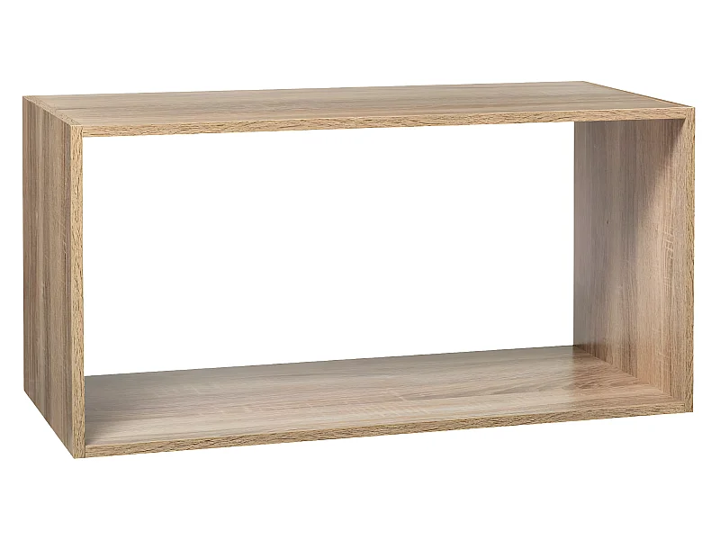 Meuble Étagère rectangulaire effet chêne naturel  H  34.5 cm - à poser ou mural