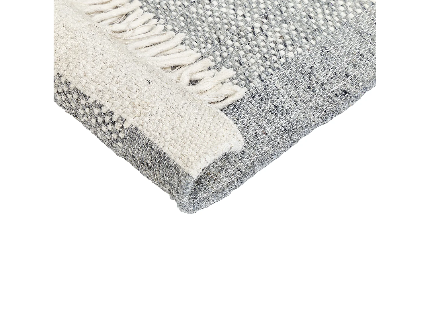 Alfombra de lana gris/blanco crema 140 x 200 cm TATLISU