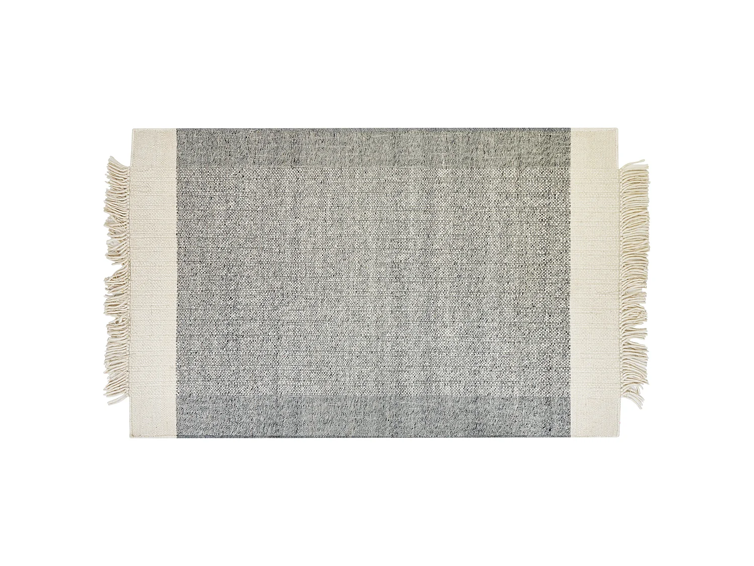 Tapis en laine gris et blanc cassé 140 x 200 cm TATLISU