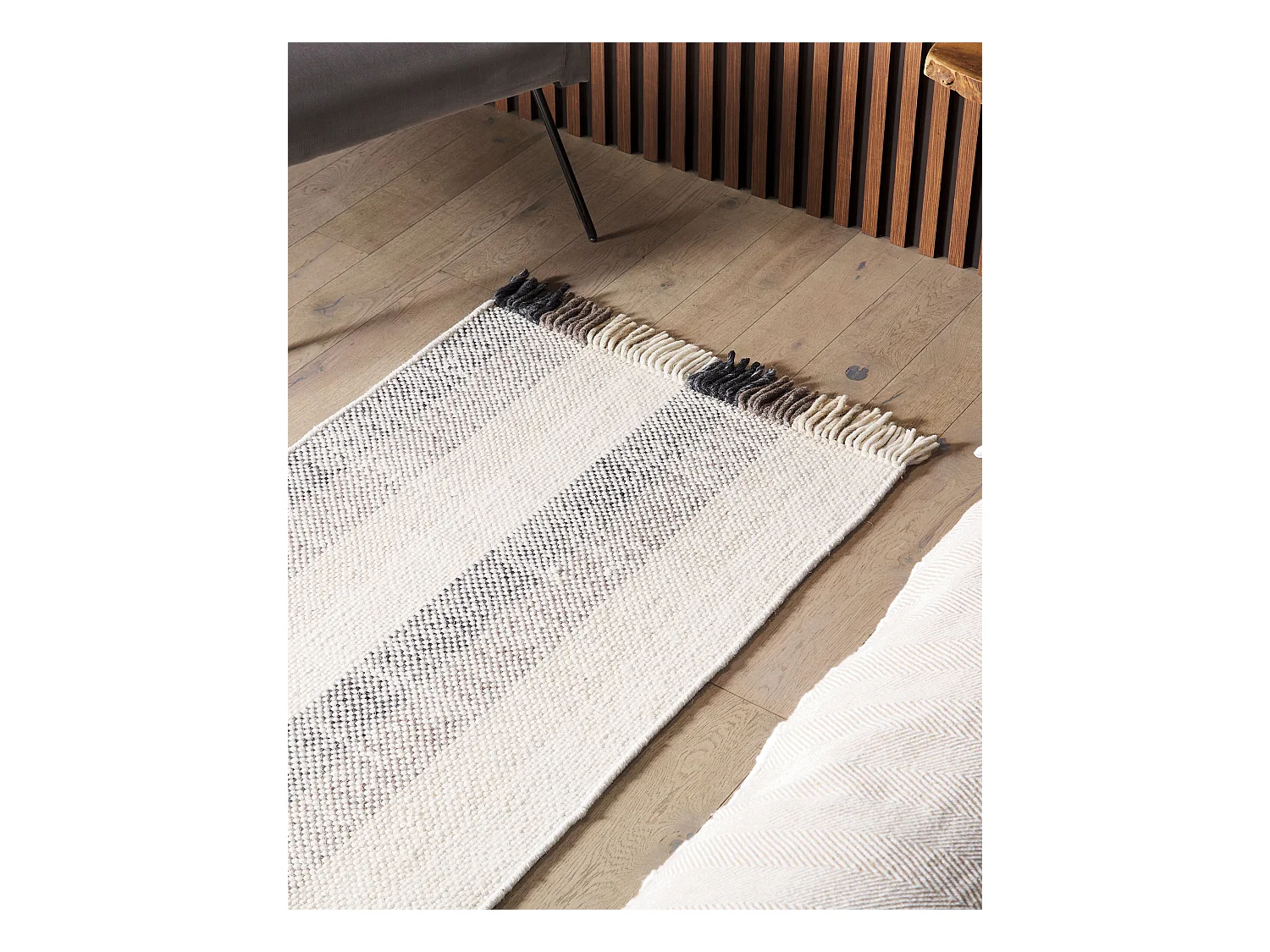 Vloerkleed wol off-white 80 x 150 cm EMIRLER