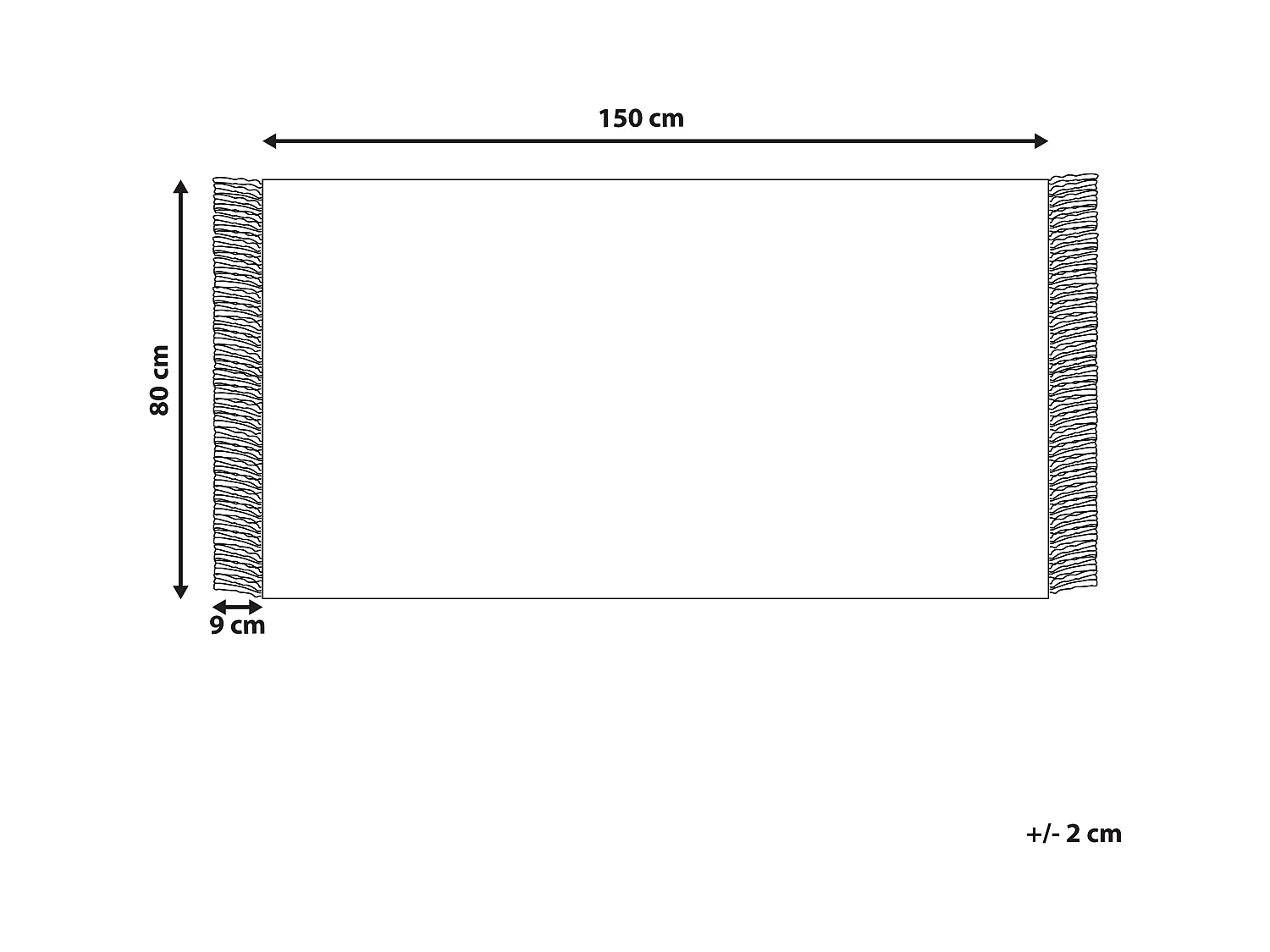 Vloerkleed wol off-white 80 x 150 cm EMIRLER