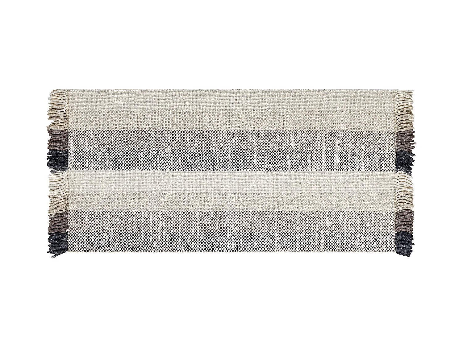 Vloerkleed wol off-white 80 x 150 cm EMIRLER