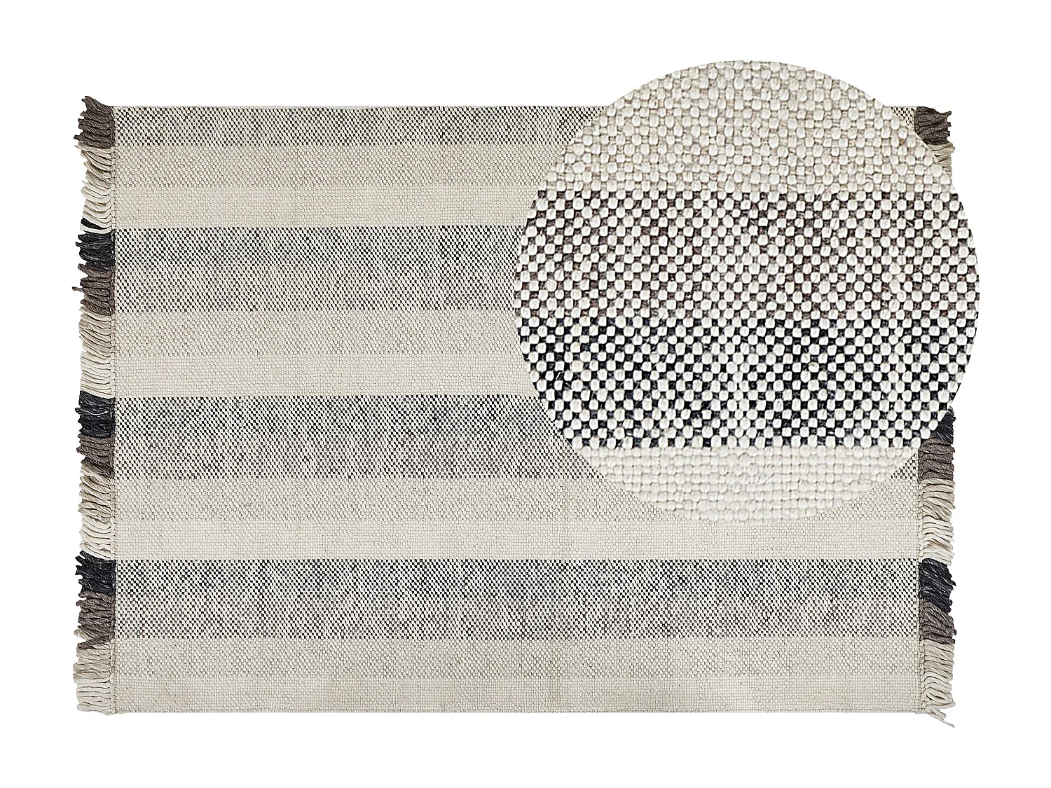 Tapis EMIRLER Blanc 140 x 200 cm Laine