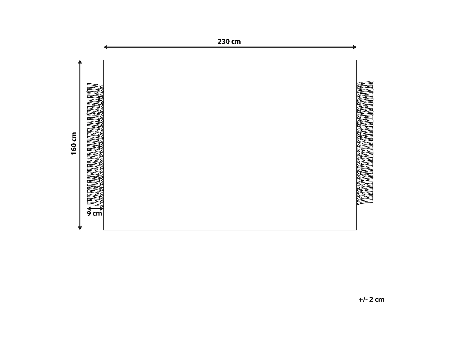 Teppich Wolle / Baumwolle grau 160 x 230 cm mit Fransen weiß handgewebt Tatlisu