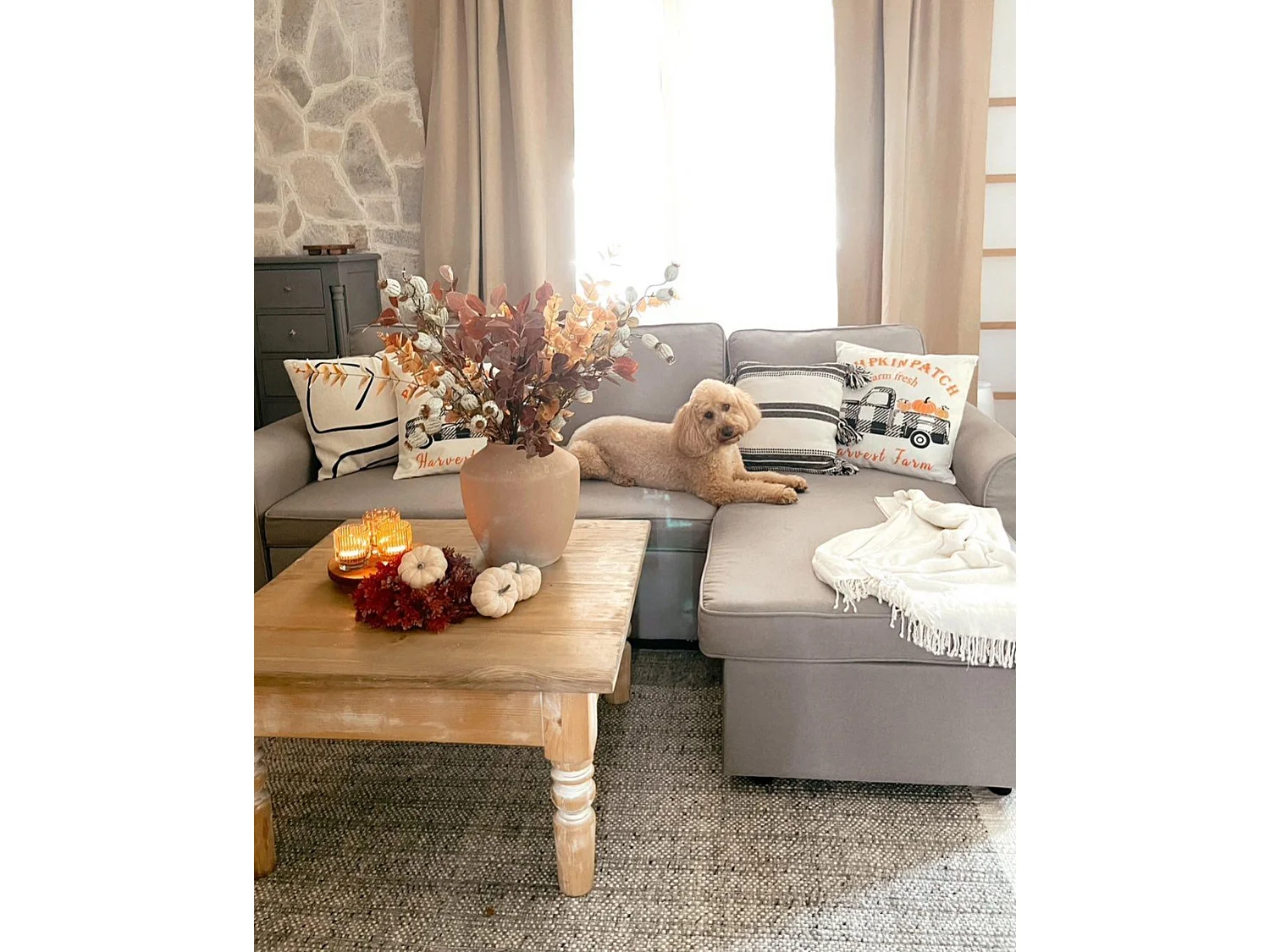 Tapis en laine gris et blanc cassé 160 x 230 cm TATLISU