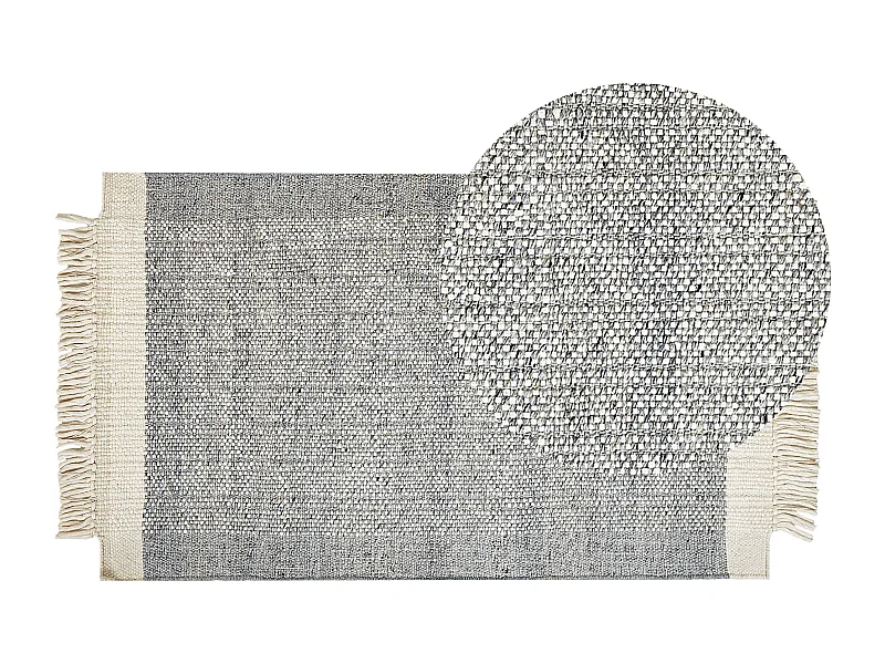 Vloerkleed wol grijs/off-white 80 x 150 cm TATLISU