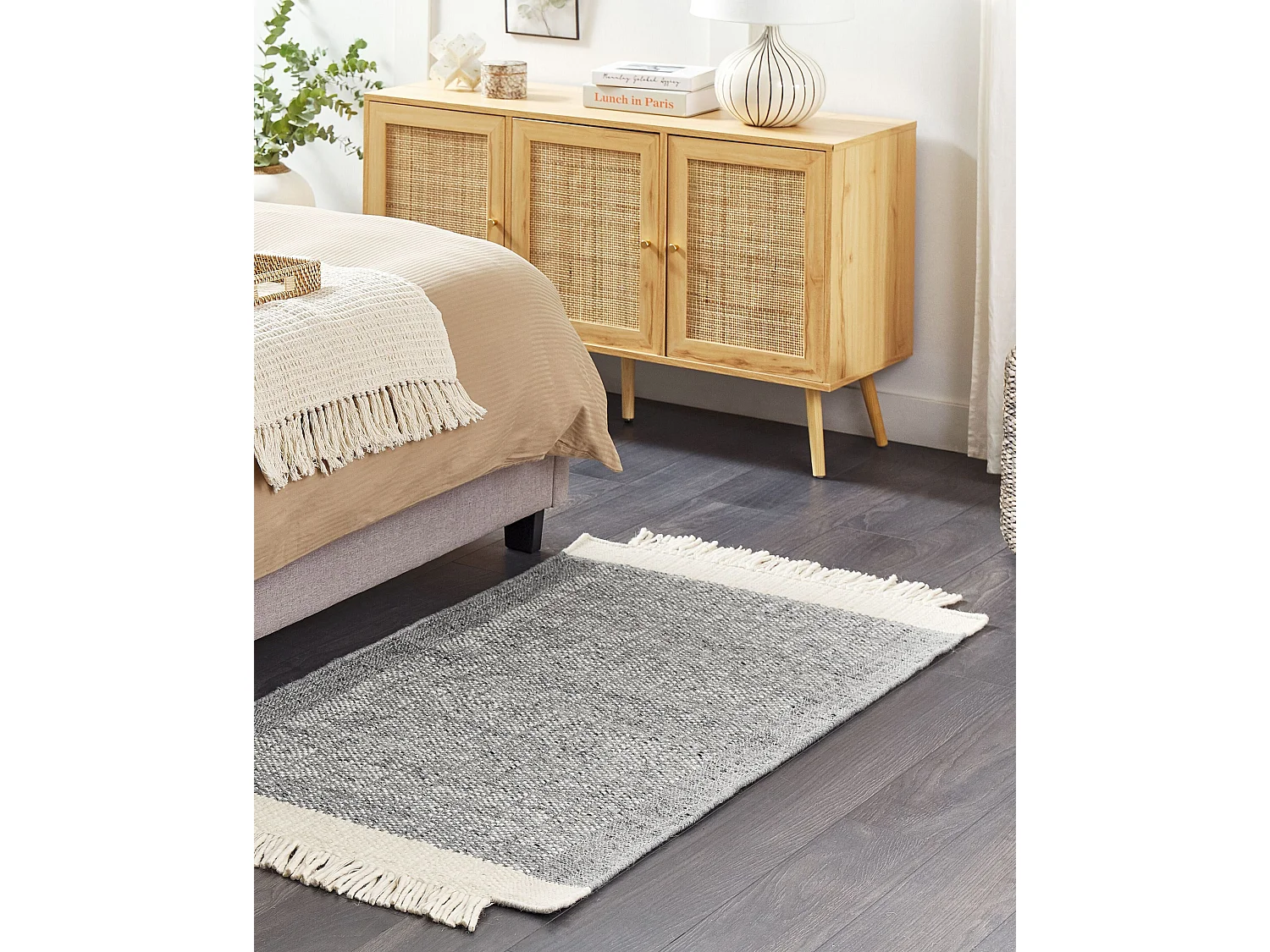 Tapis TATLISU Gris 80 x 150 cm Laine